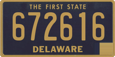 DE license plate 672616