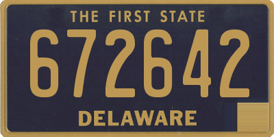 DE license plate 672642