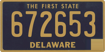 DE license plate 672653