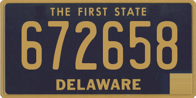 DE license plate 672658