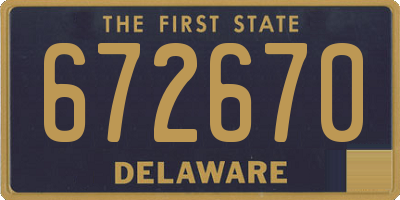 DE license plate 672670