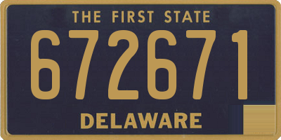 DE license plate 672671