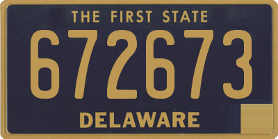 DE license plate 672673