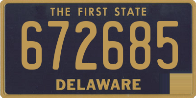 DE license plate 672685