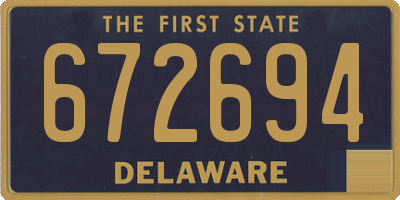 DE license plate 672694
