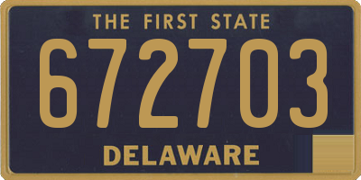 DE license plate 672703