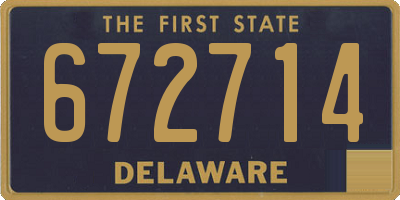 DE license plate 672714