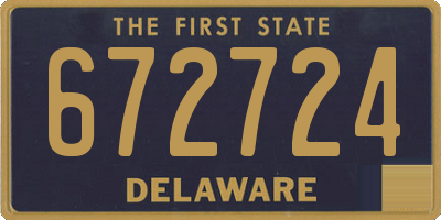 DE license plate 672724