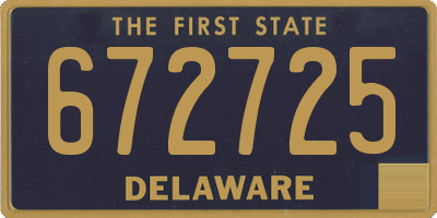 DE license plate 672725
