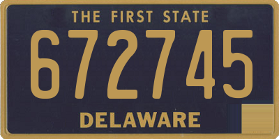 DE license plate 672745