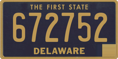 DE license plate 672752