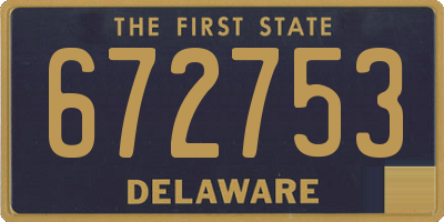 DE license plate 672753