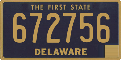 DE license plate 672756
