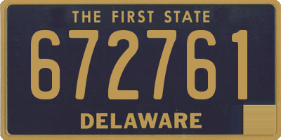 DE license plate 672761
