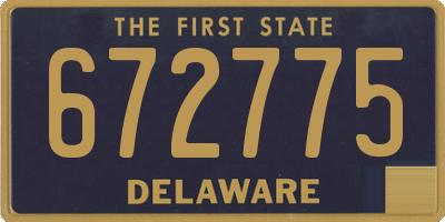 DE license plate 672775