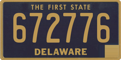 DE license plate 672776