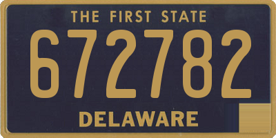 DE license plate 672782