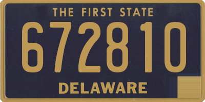 DE license plate 672810