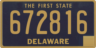 DE license plate 672816