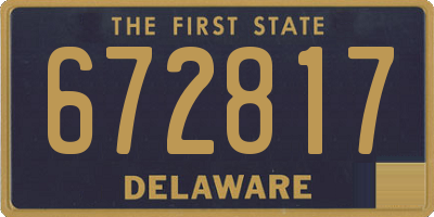 DE license plate 672817