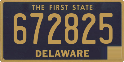 DE license plate 672825