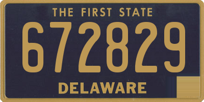 DE license plate 672829