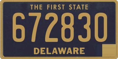 DE license plate 672830