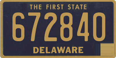 DE license plate 672840