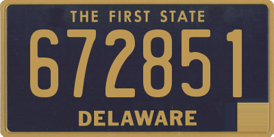 DE license plate 672851