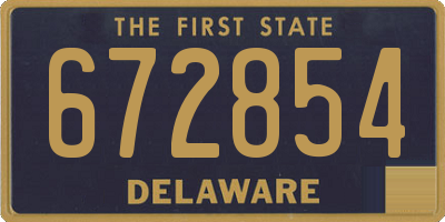 DE license plate 672854
