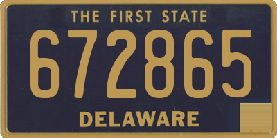 DE license plate 672865