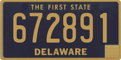 DE license plate 672891