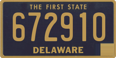 DE license plate 672910