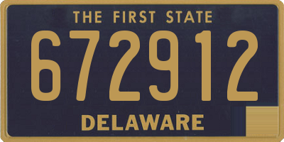 DE license plate 672912