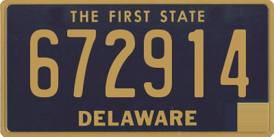 DE license plate 672914