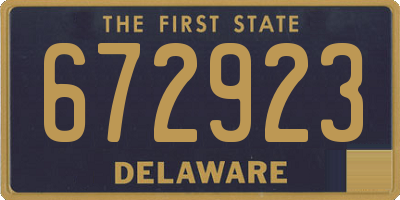DE license plate 672923