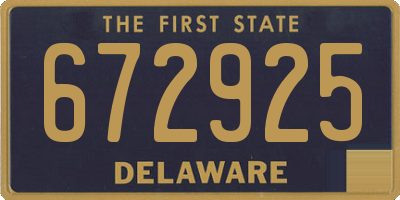 DE license plate 672925