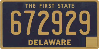 DE license plate 672929