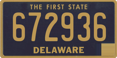 DE license plate 672936