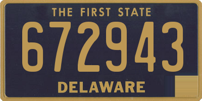 DE license plate 672943