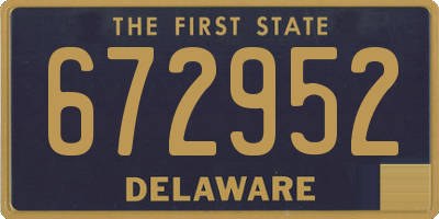DE license plate 672952