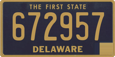 DE license plate 672957