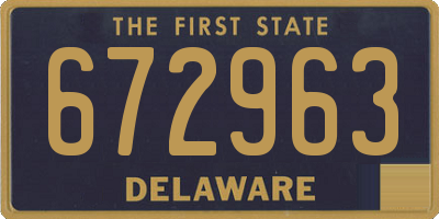 DE license plate 672963