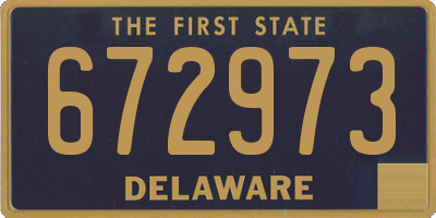 DE license plate 672973