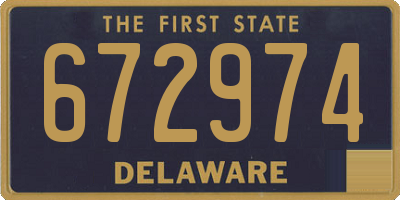 DE license plate 672974