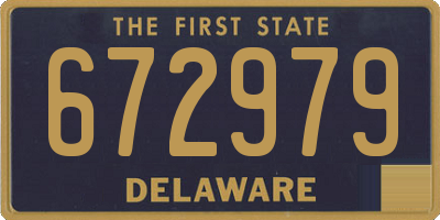 DE license plate 672979