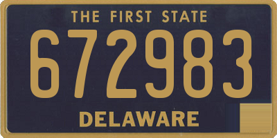 DE license plate 672983