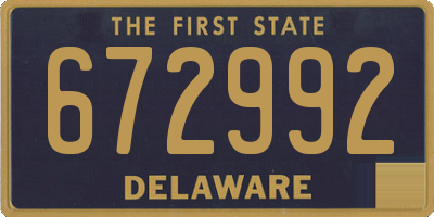 DE license plate 672992
