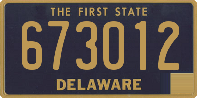 DE license plate 673012