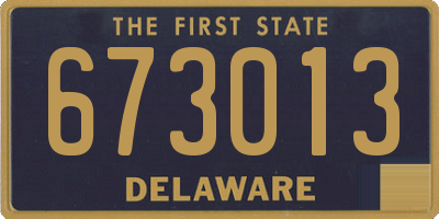 DE license plate 673013